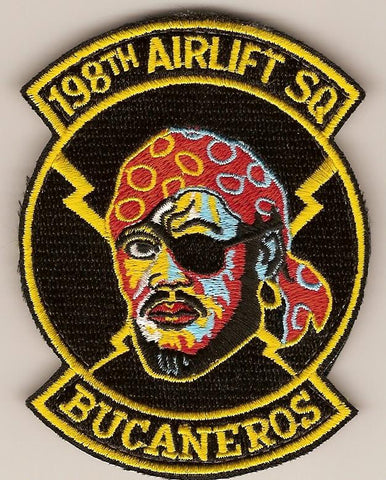 198th Airlift Squadron Patch With Velcro Backing - Saunders Military Insignia