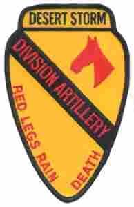 1st Cavalry Artillery Desert Storm Full Color Patch