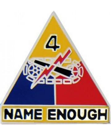 4th Armored Division hat pin
