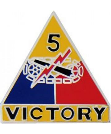5th Armored Division metal hat pin