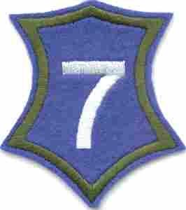 7th Army Corps - early design Patch, felt, Olive Drab Border