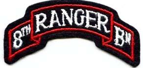 8th Ranger Battalion Patch, Cut Edge - Saunders Military Insignia