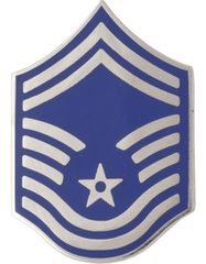 Air Force Senior Master Sergeant metal chevron - Saunders Military Insignia