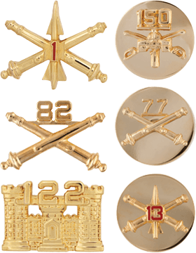 Custom Regimental Branch Of Service Insignia with numeral - Saunders Military Insignia