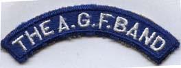 The AGF Band Tab - Saunders Military Insignia