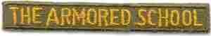 The Armored School Tab - Saunders Military Insignia