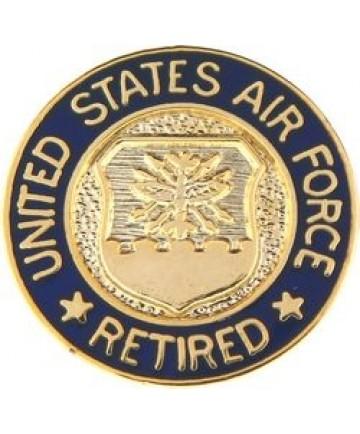 USAF Retired Lapel metal pin or tie tac - Saunders Military Insignia