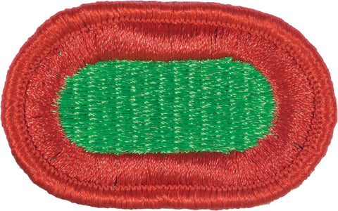 Red border with a green center on a white background