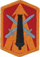 Authentic 214th Fires Brigade embroider patch. Red background