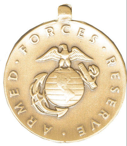 Two gold military medals with ribbons on a white background