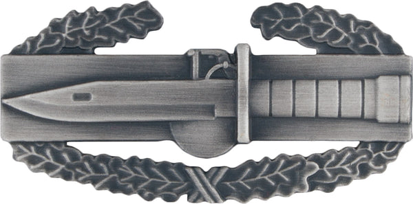 US Army Combat Action Badge Silver Oxide