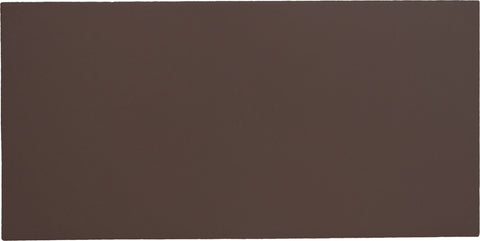 Solid brown leather name tag with Velcro backing