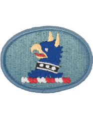 Blue background embroidered patch