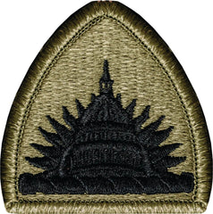 Capital  hill emblem embroider on back on a green background