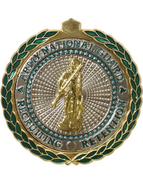 Gold Army National Guard Recruiter Badge - Army National Guard Recruiting And Retention
