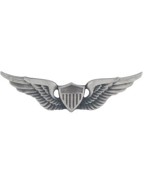 US Army Aviator Wing in silver oxidize