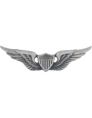 US Army Aviator Wing in silver oxidize