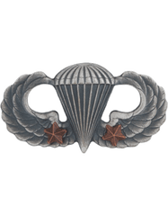 Basic Combat Parachutist wing 2 Jumps in silver OX