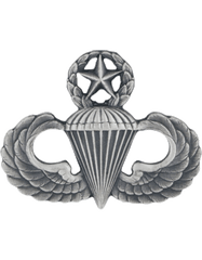 Army Master Parachutist Wing in silver ox