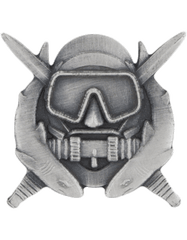 Special Operations Diver Badge in silver oxide metal