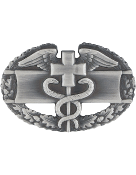 Combat Medic badge 1st Award in silver OX finish