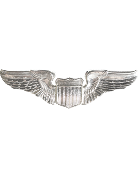 Air Force Pilot Wing Chrome Finish Aviation Emblem Badge