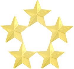 General 5 Star metal rank insignia