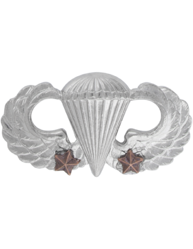 Army Basic Combat Parachute badge with 2 bronze stars