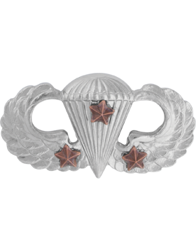 Army Basic Combat Parachute Badge with 3 stars