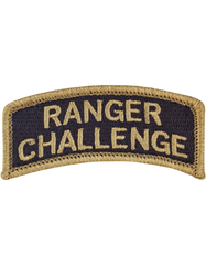 Patch with 'Ranger Challenge' text on a black background