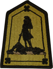 Patch with a silhouette of a person on a green background