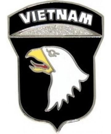 101st Airborne Division Vietnam metal hat pin
