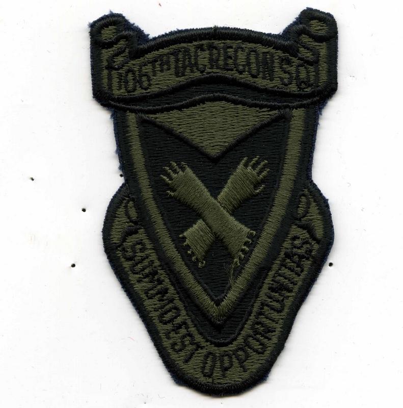 106th Tactical Reconnaissance Squadron Subdued Patch – Saunders ...