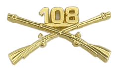 108th Infantry Officer Regimental Branch Of Service Insignia Badge - Saunders Military Insignia