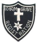 108th Quartermaster Grave Registeration, Patch, Felt - Saunders Military Insignia