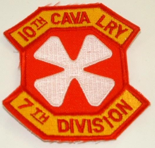 10th Cavalry 8th Army Regiment, Patch, Cut edge