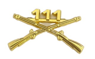 111th Infantry Officer Regimental Branch Of Service Insignia Badge - Saunders Military Insignia