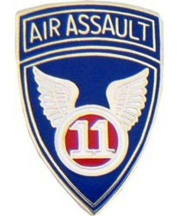 11th Air Assault Division metal hat pin