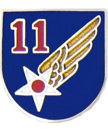 11th Air Force metal hat pin