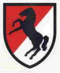11th Armored Cavalry Regiment, Decal, vinyl adhesive - Saunders Military Insignia