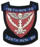 138th Aviation Company Patch, Handmade - Saunders Military Insignia