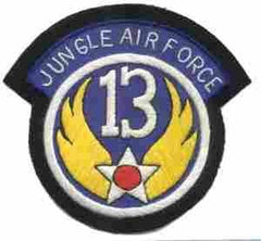 13th Air Force Custom made Cloth Patch - Saunders Military Insignia