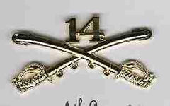 14th Cavalry Regiment Cap Device - Saunders Military Insignia