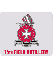 14th Field Artillery mouse pad - Saunders Military Insignia