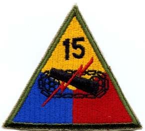 15th Armed Division Patch, Authentic WWII Repro Cut Edge - Saunders Military Insignia