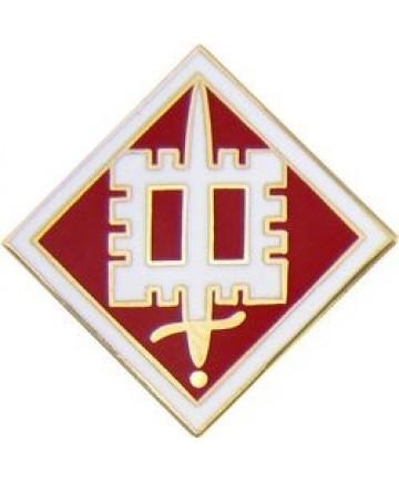 18th Engineer Brigade metal hat pin