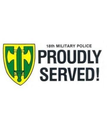 18th Military Police bumper sticker - Saunders Military Insignia