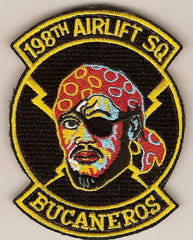 198th Airlift Squadron Patch With Velcro Backing - Saunders Military Insignia