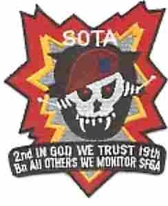 19th Special Operations A Team SOTA (Special Forces) Patch