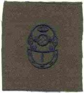 1st Class Divers Badge, cloth, Green